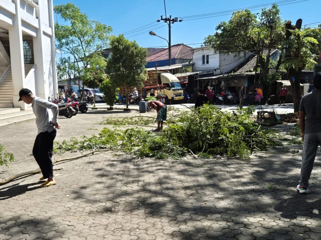 Gotong Royong Pemangkasan Pohon di Masjid Jami Al Makmur, Warga Antusias Bersihkan Lingkungan 11 bersih bersih masjid jami almakmur
